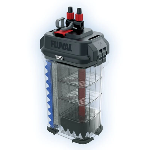 l Filtro Canister Fluval 407 ofrece máxima potencia de filtración, bajo consumo eléctrico y funcionamiento ultra silencioso para acuarios de 50 a 100 galones (200 a 500 litros). Ideal para acuarios grandes, cíclidos, plantados exigentes y acuarios marinos. Disponible en Acuastock.com