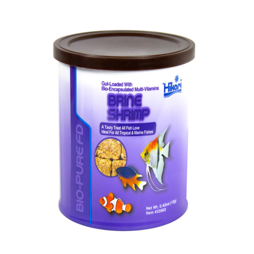 Hikari Bio-Pure® FD Brine Shrimp 0.42 oz es un alimento natural premium para peces tropicales y marinos. Artemia 100 % liofilizada mediante el proceso Bio-Pure®, libre de parásitos, altamente nutritiva y extremadamente apetecible. Ideal como complemento para mejorar color, energía y crecimiento. Disponible en Acuastock.com