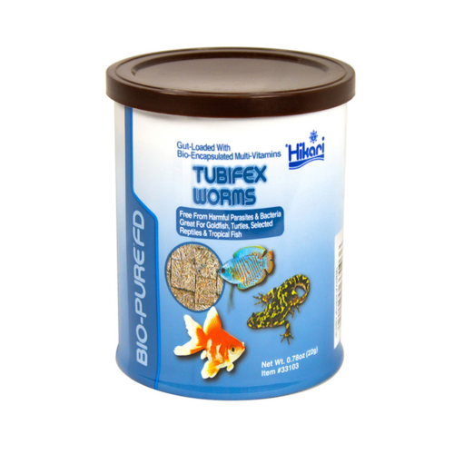 Hikari Bio-Pure® FD Tubifex Worms Cubos 0.78 oz es un alimento natural premium para peces tropicales, bettas, cíclidos, goldfish y peces delicados. Elaborado con tubifex 100 % liofilizados, ofrece alto valor proteico, máxima palatabilidad y cero riesgo de parásitos. Disponible en Acuastock.com