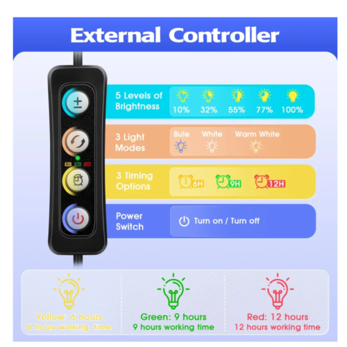 hygger reef one aquarium led light hg107 50w iluminacion acuario marino