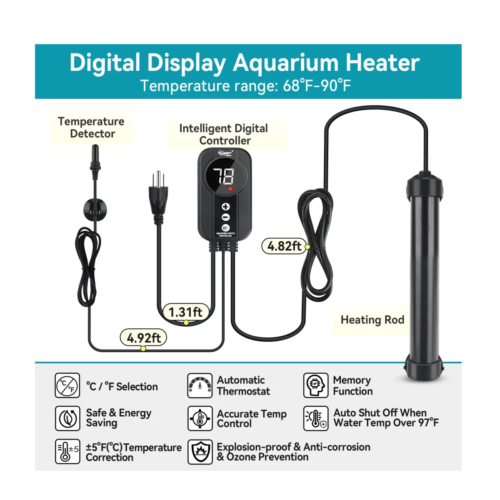 hygger hg085-300w titanium pro aquarium heater