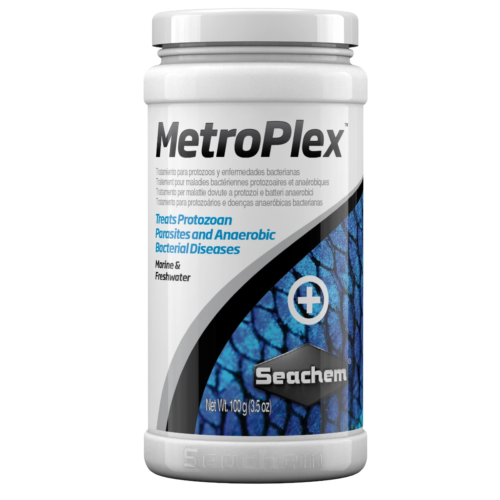 Seachem MetroPlex 100 g medicamento para parásitos internos en peces de acuario.