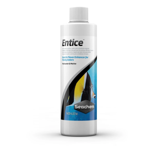 Seachem Entice 250 mL estimulante de apetito para peces de acuario.