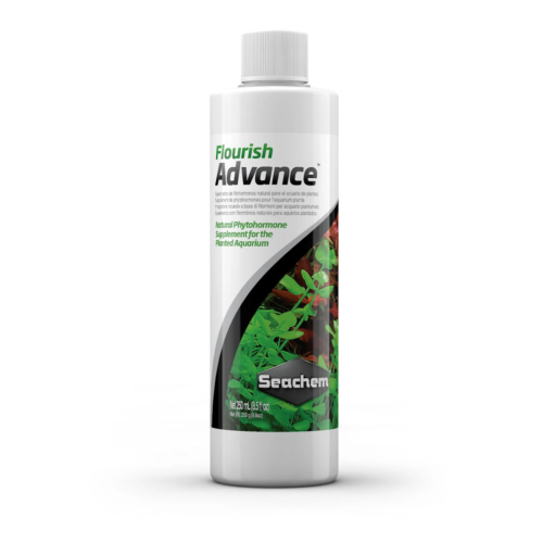 Seachem Flourish Advance 250 mL estimulador de crecimiento para plantas de acuario.
