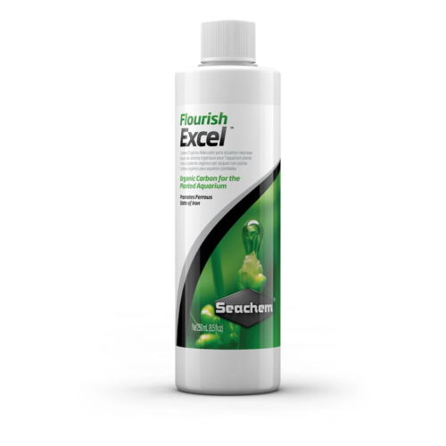 Seachem Flourish Excel 250 mL suplemento de carbono líquido para plantas de acuario.
