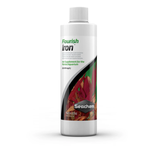 Seachem Flourish Iron 250 mL fertilizante de hierro para plantas de acuario.