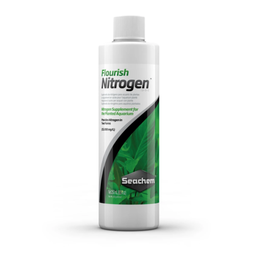 Seachem Flourish Nitrogen 250 mL fertilizante de nitrógeno para plantas de acuario.