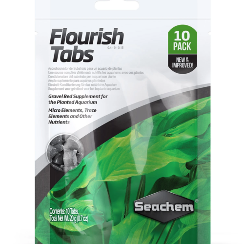Seachem Flourish Tabs fertilizante en tabletas para plantas de acuario.