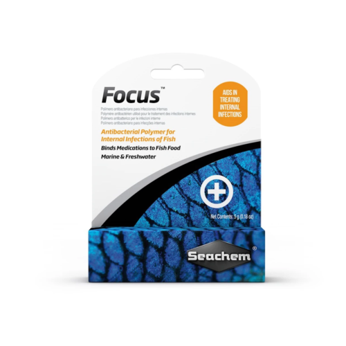 Seachem Focus aditivo para mezclar medicamentos con comida de peces de acuario.