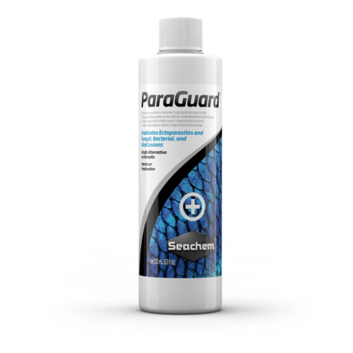 Seachem ParaGuard tratamiento para parásitos y hongos en peces de acuario.