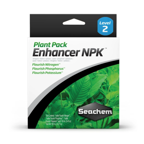Seachem Plant Pack Enhancer NPK kit de fertilizantes para acuarios plantados con nitrógeno fósforo y potasio.