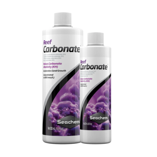 Seachem Reef Carbonate 500 mL suplemento de alcalinidad para acuarios marinos.