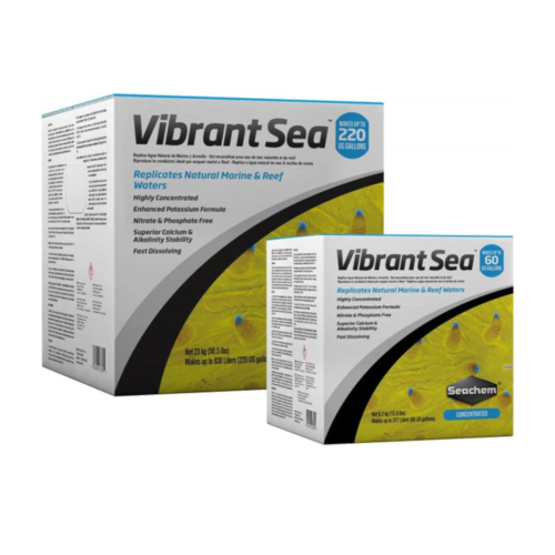 Seachem Vibrant Sea sal marina para acuarios marinos.