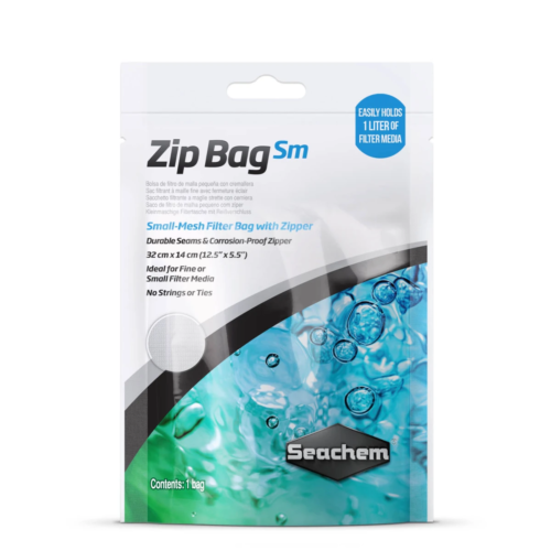seachem zip bag small mesh bolsa de malla para medios filtrantes de acuario
