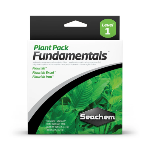 Seachem Plant Pack Fundamentals kit de fertilizantes para acuarios plantados con Flourish, Flourish Excel y Flourish Iron.