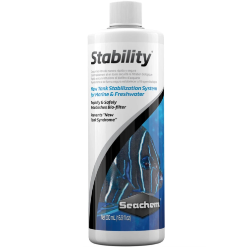 Seachem Stability 500 mL bacterias beneficiosas para acuarios.