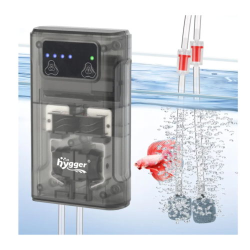 Hygger HG179-5W Bomba de Aire Recargable para Acuario (hasta 150 Gal / 567L)