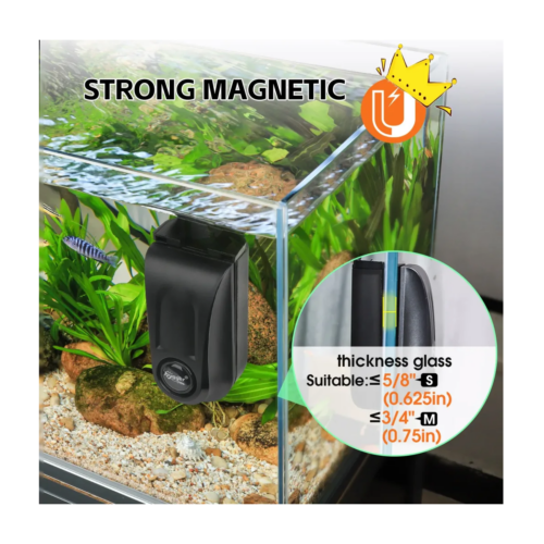 Limpiador magnético Hygger HG953-S con raspadores de algas para acuarios pequeños.