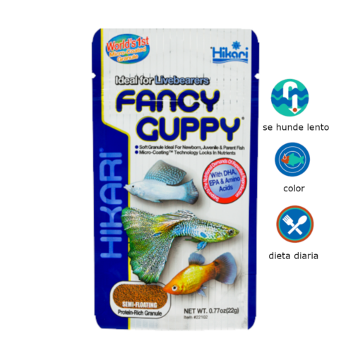 Hikari Fancy Guppy alimento premium para guppys y peces tropicales