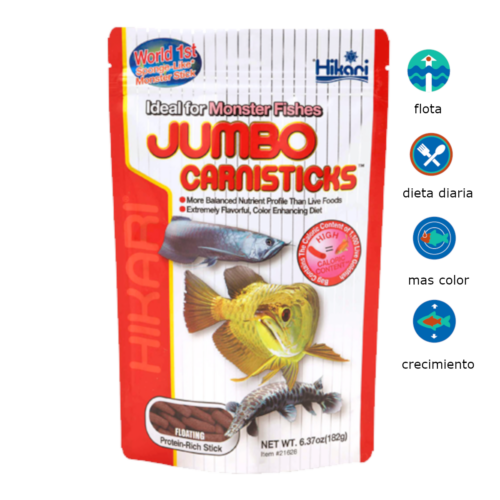 Hikari Jumbo CarniSticks alimento premium para peces gigantes